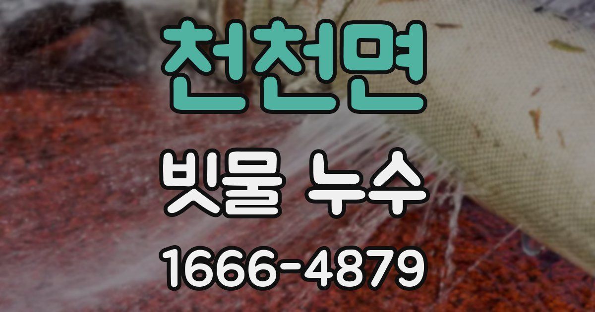 천천면 빗물 누수