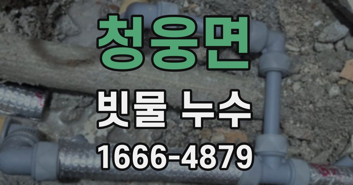 청웅면 빗물 누수