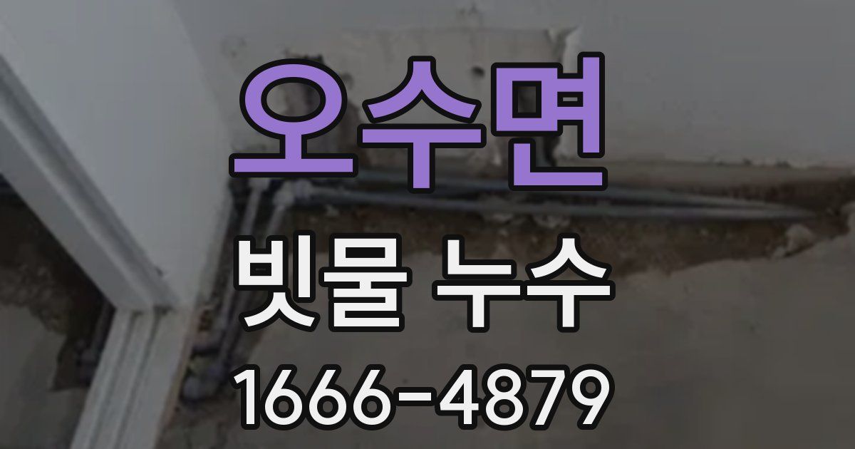오수면 빗물 누수