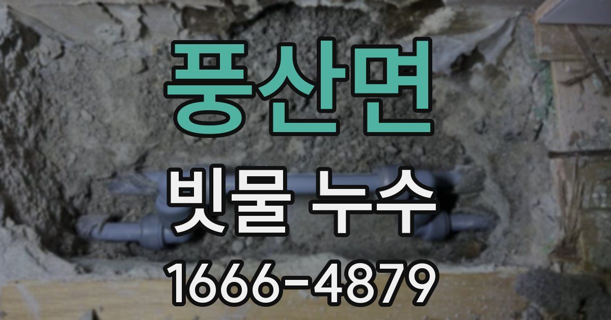 풍산면 빗물 누수
