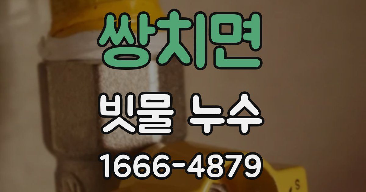 쌍치면 빗물 누수