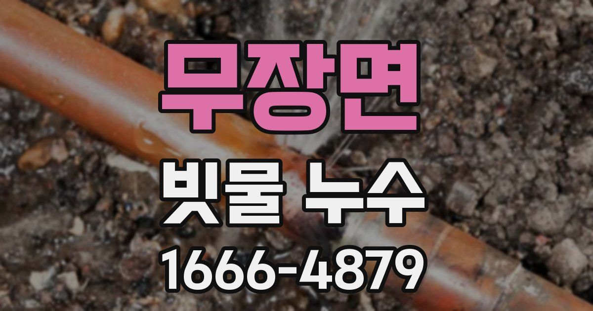 무장면 빗물 누수