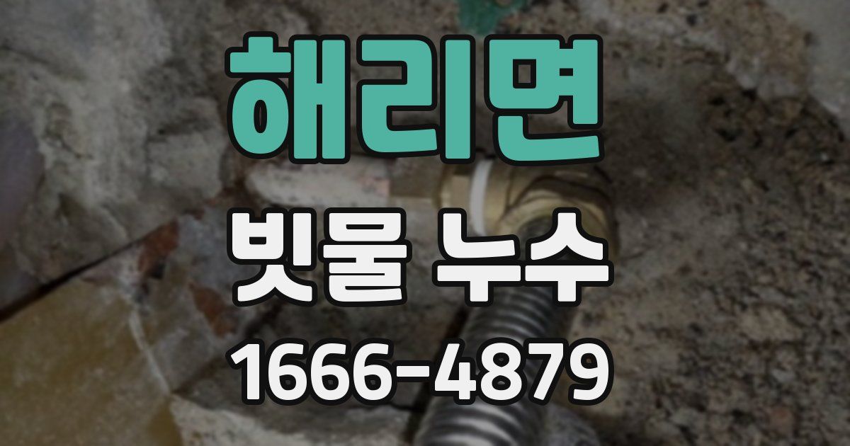 해리면 빗물 누수
