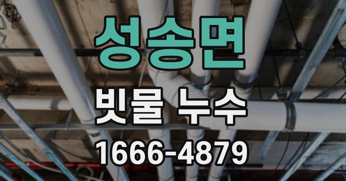 성송면 빗물 누수
