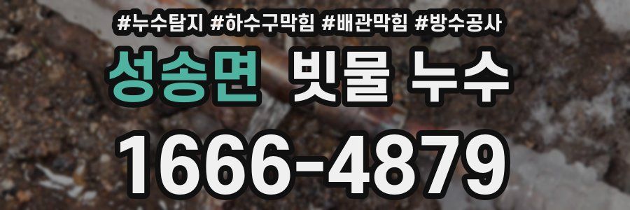 성송면 빗물 누수
