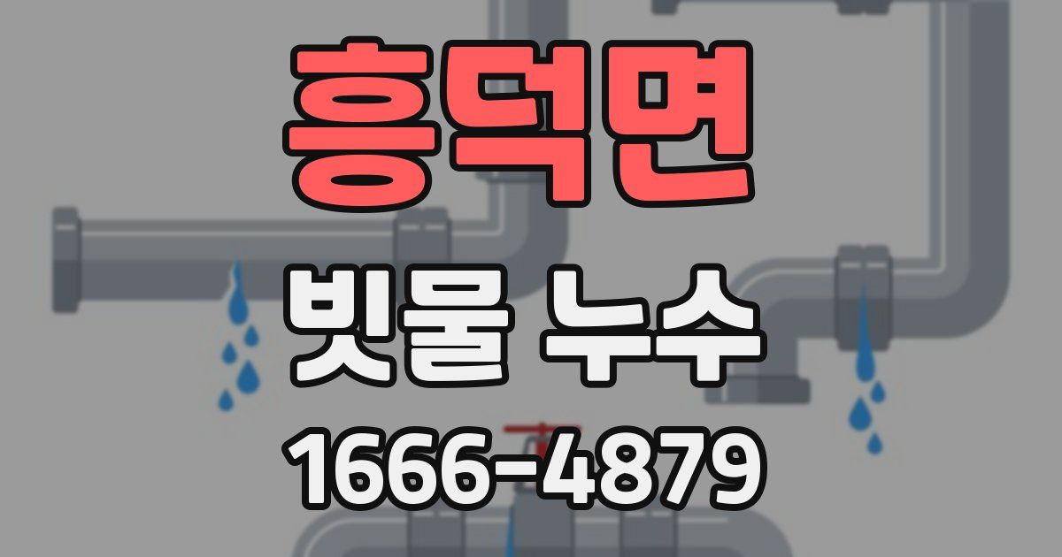 흥덕면 빗물 누수