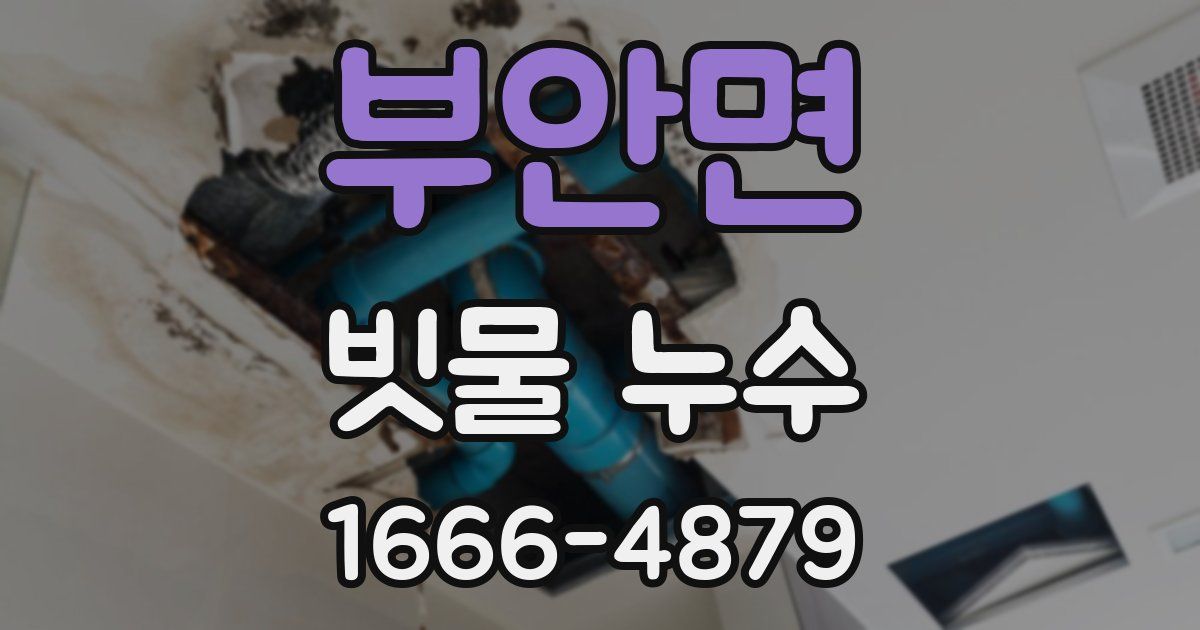 부안면 빗물 누수