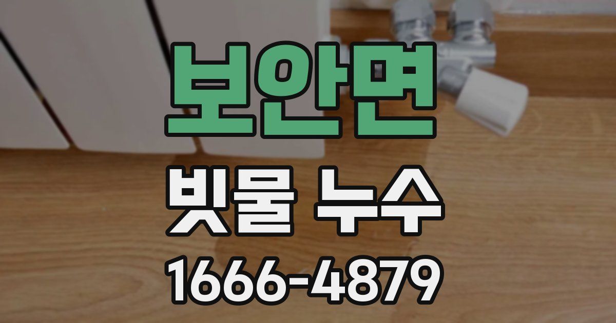 보안면 빗물 누수