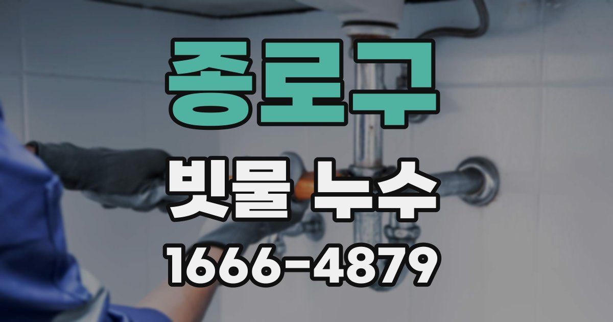 종로구 빗물 누수