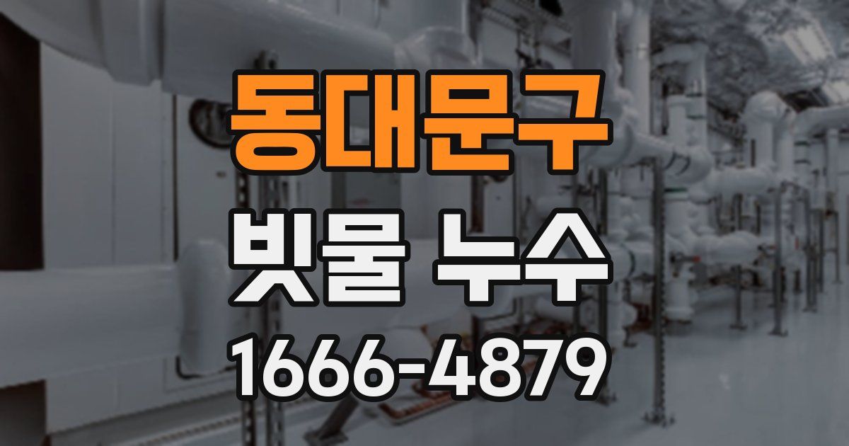 동대문구 빗물 누수