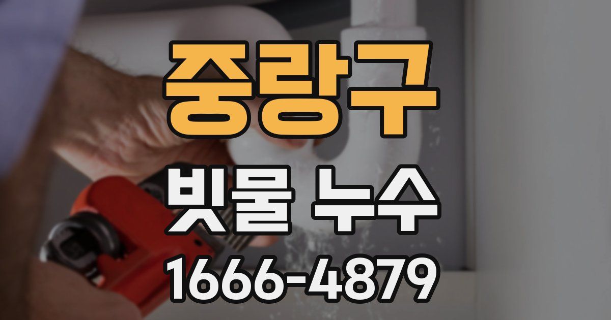 중랑구 빗물 누수