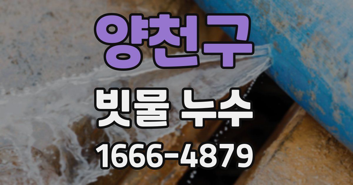 양천구 빗물 누수