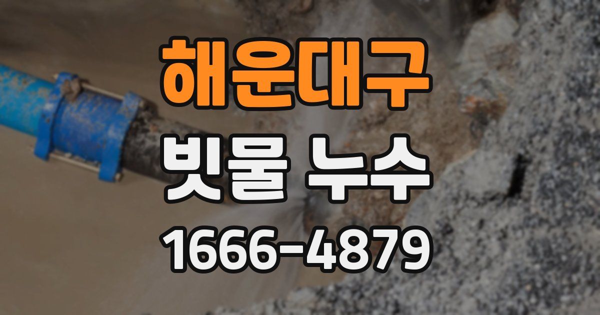 해운대구 빗물 누수