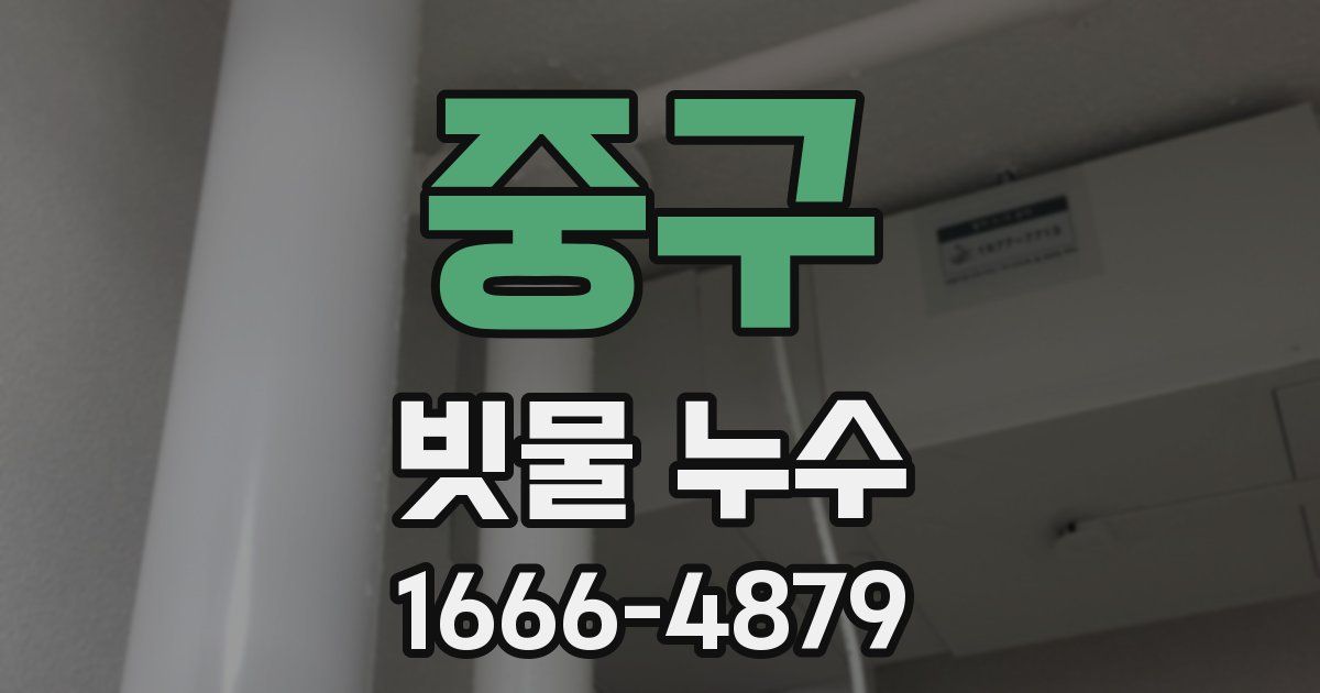 중구 빗물 누수