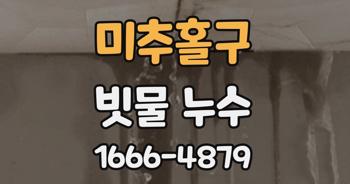 미추홀구 빗물 누수