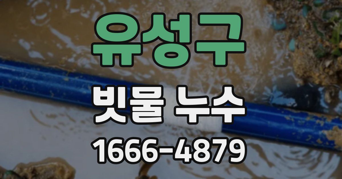 유성구 빗물 누수