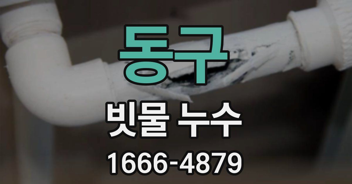 동구 빗물 누수