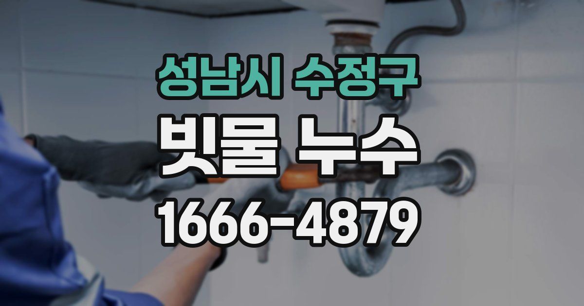 성남시 수정구 빗물 누수
