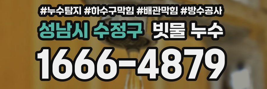 성남시 수정구 빗물 누수
