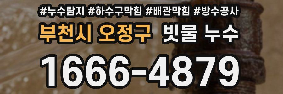 부천시 오정구 빗물 누수