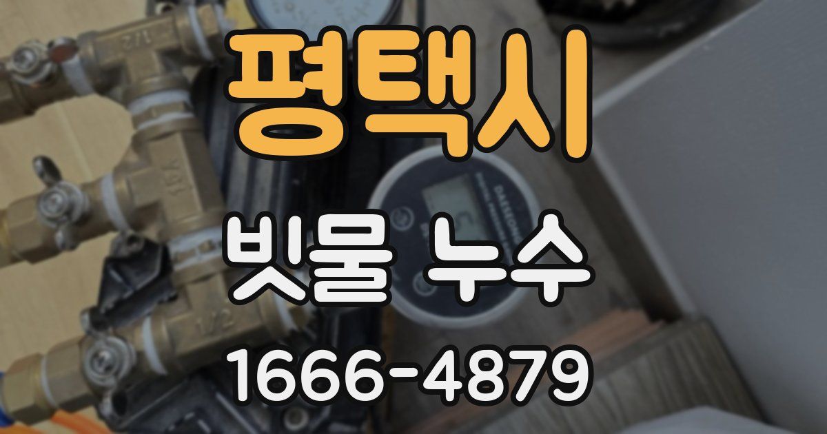 평택시 빗물 누수