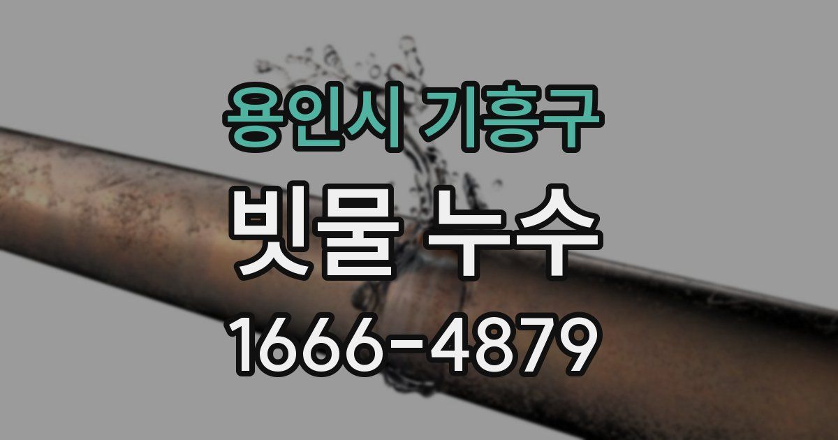용인시 기흥구 빗물 누수