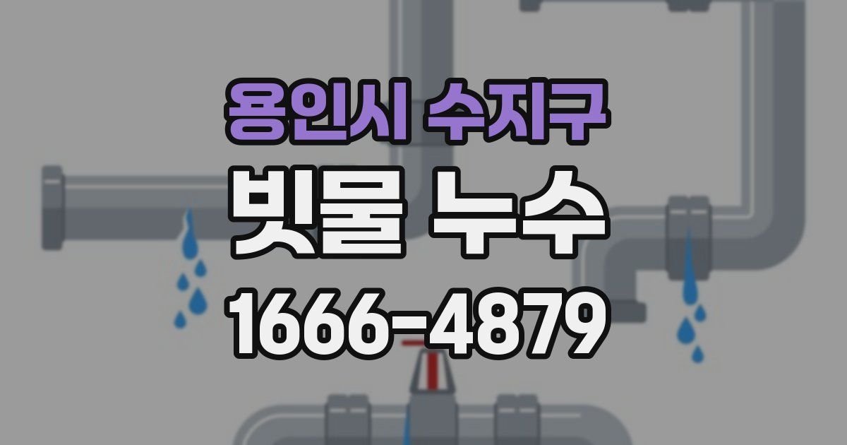 용인시 수지구 빗물 누수