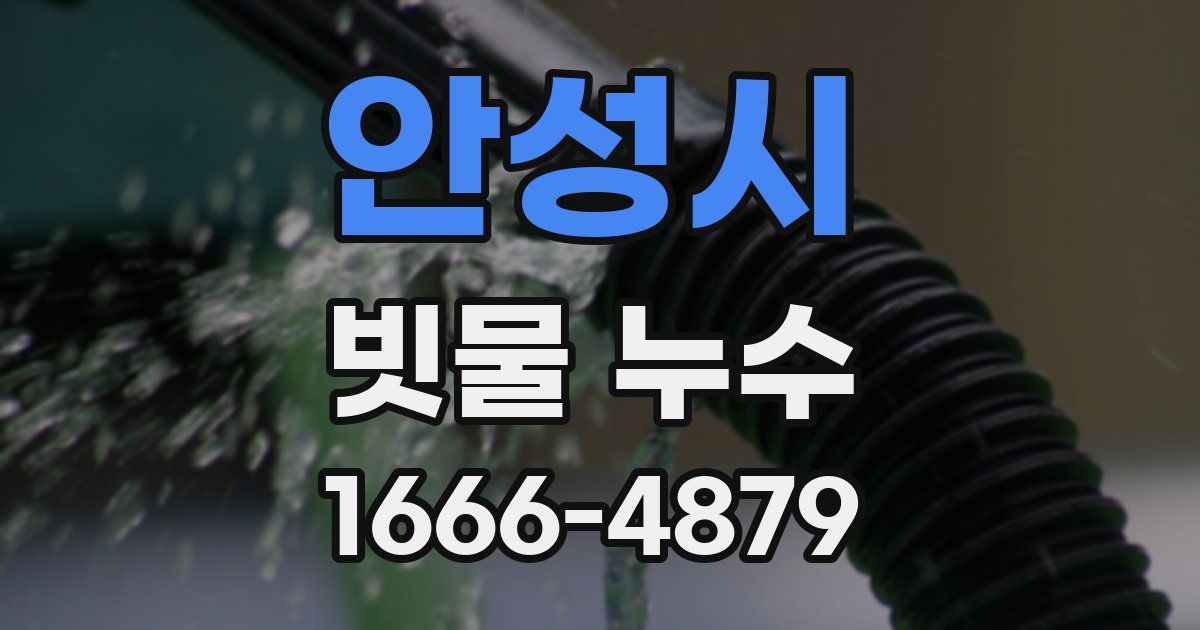 안성시 빗물 누수