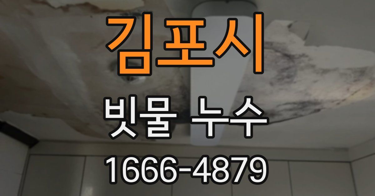 김포시 빗물 누수