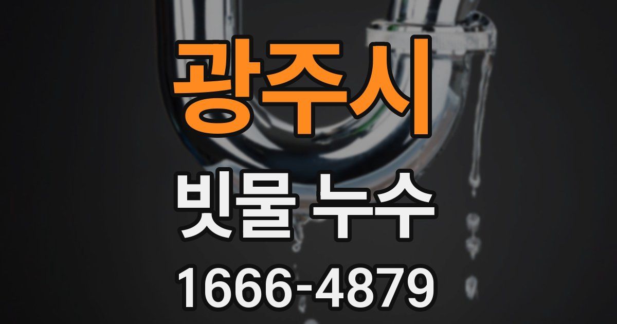 광주시 빗물 누수