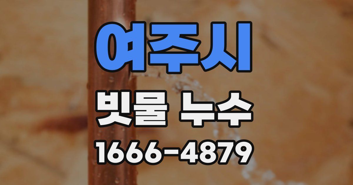 여주시 빗물 누수