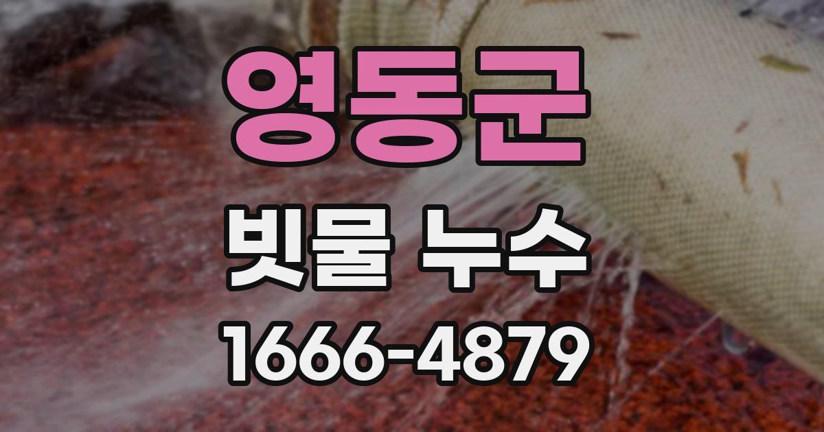 영동군 빗물 누수