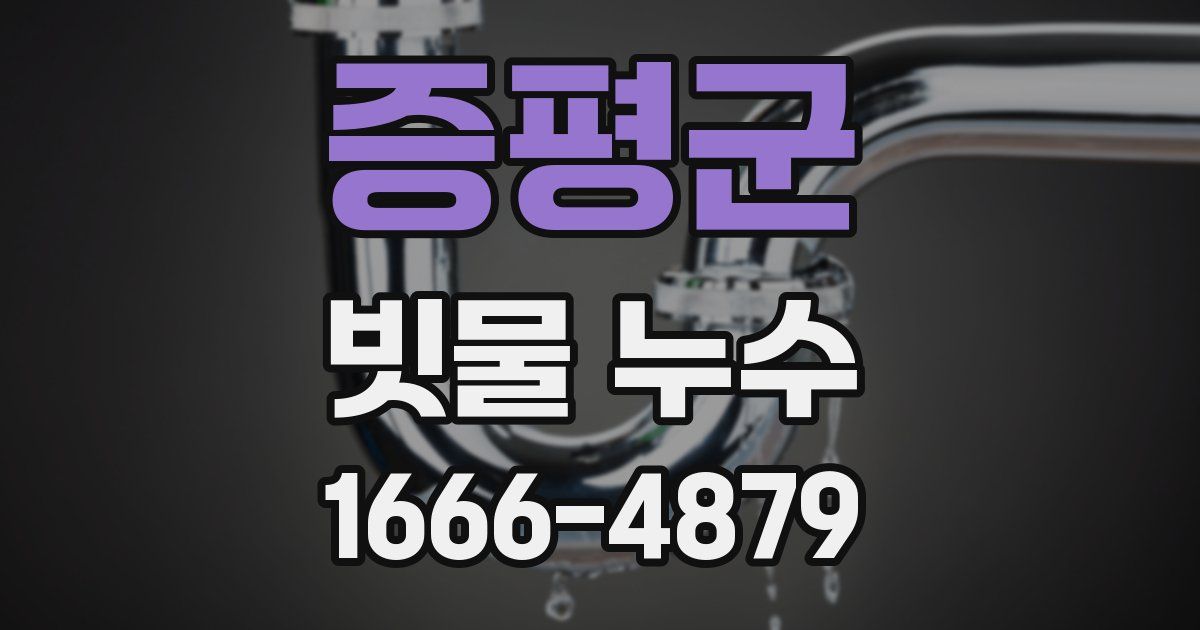 증평군 빗물 누수
