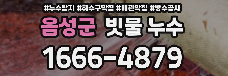 음성군 빗물 누수