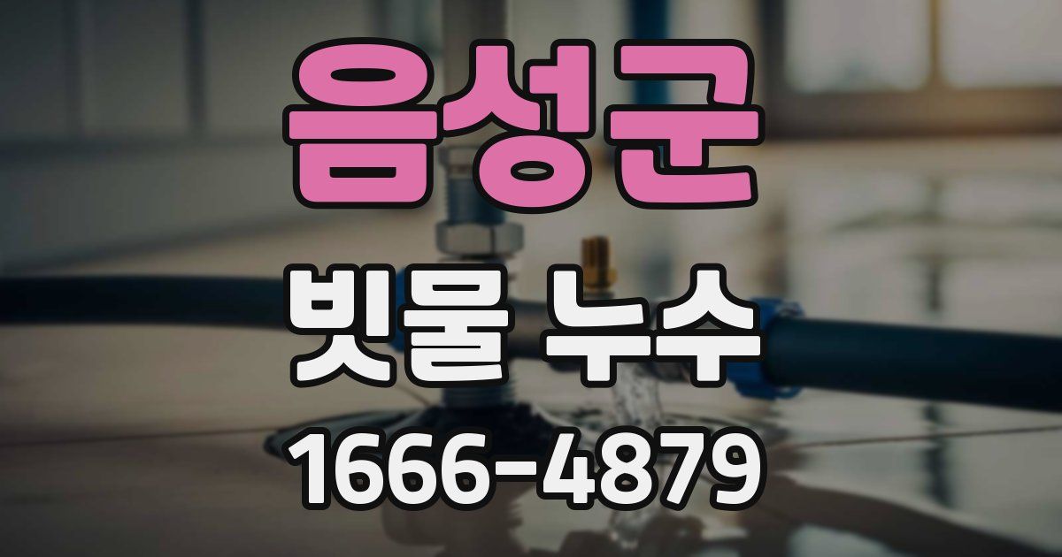 음성군 빗물 누수
