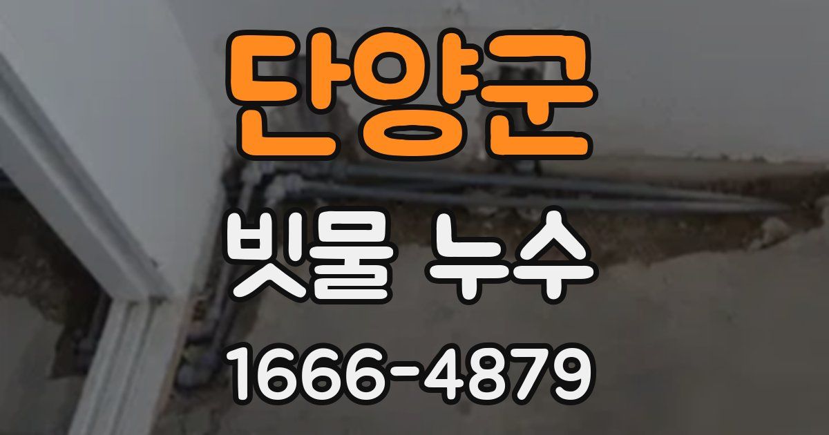 단양군 빗물 누수