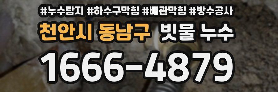 천안시 동남구 빗물 누수