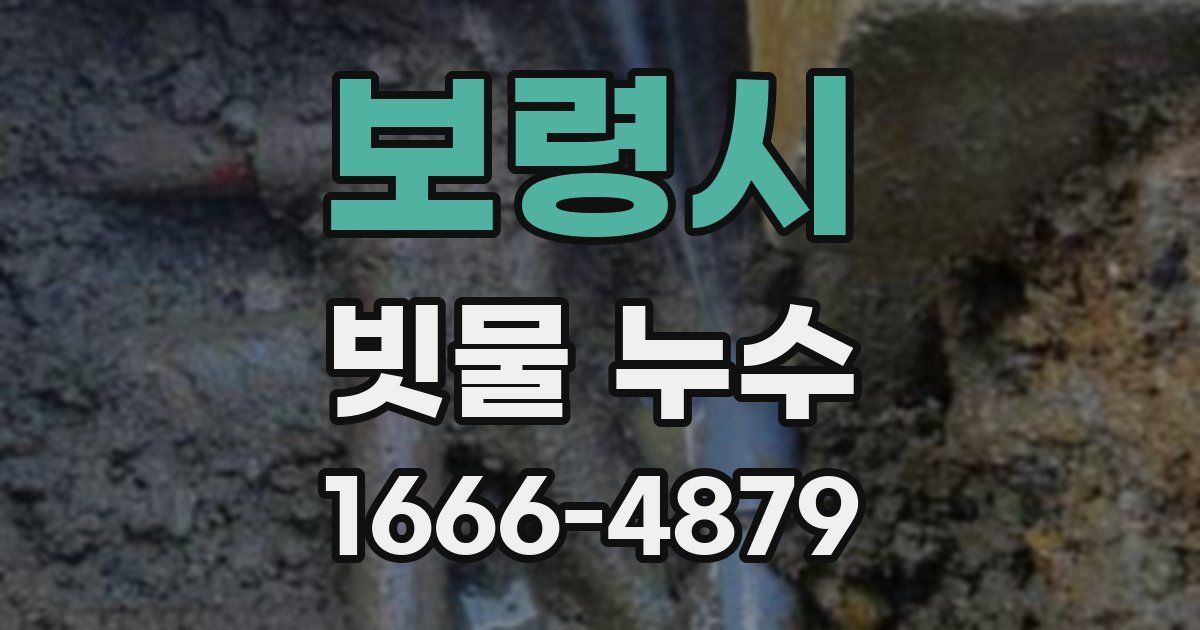보령시 빗물 누수