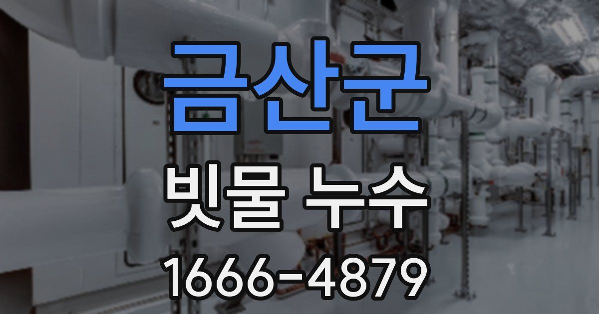 금산군 빗물 누수
