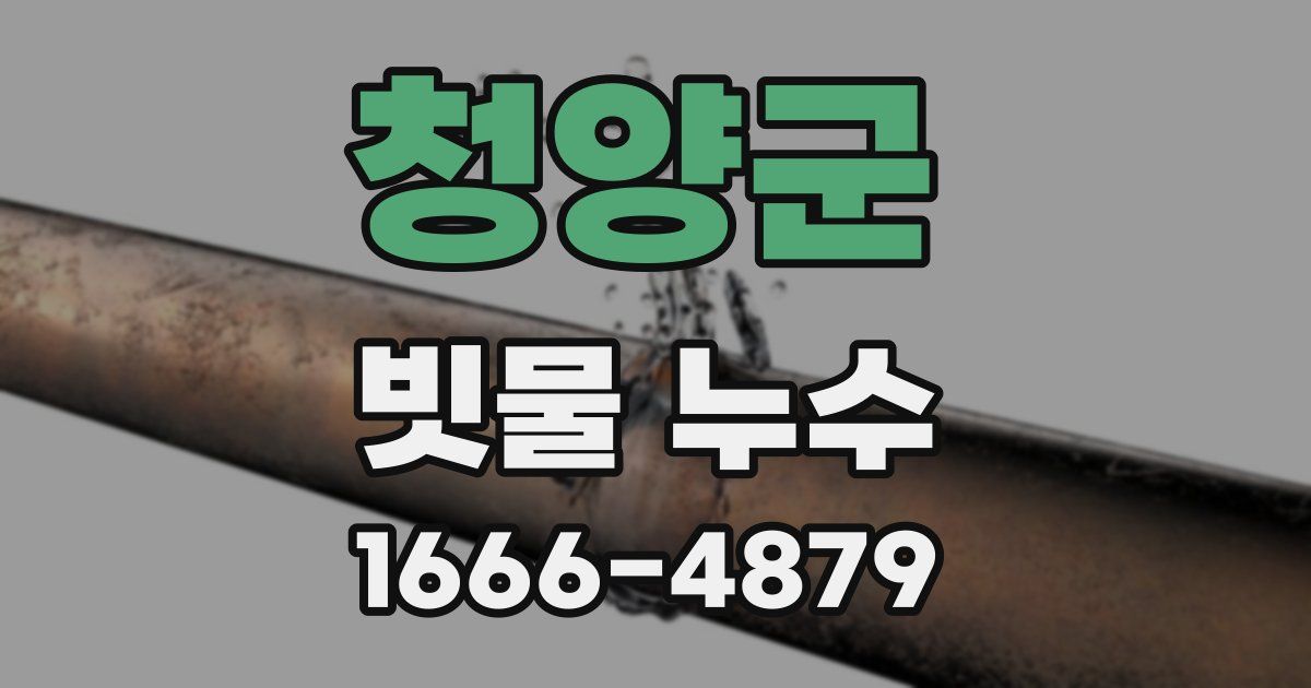 청양군 빗물 누수