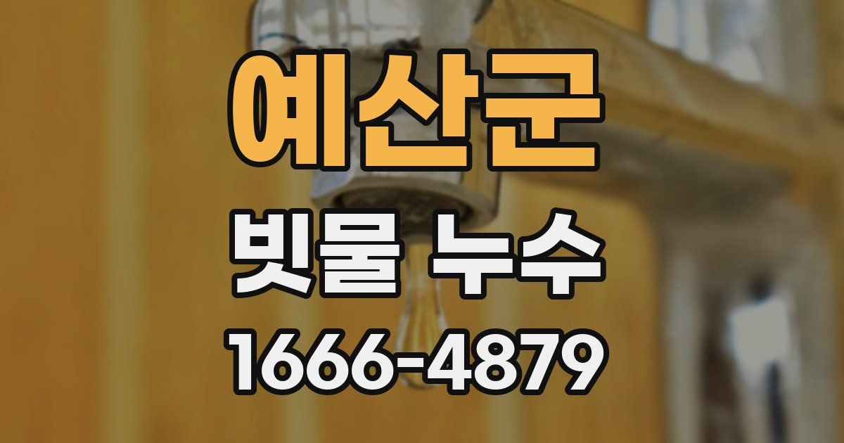 예산군 빗물 누수