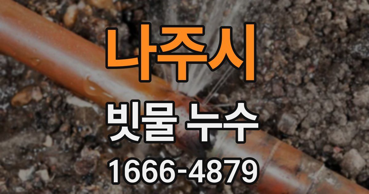 나주시 빗물 누수