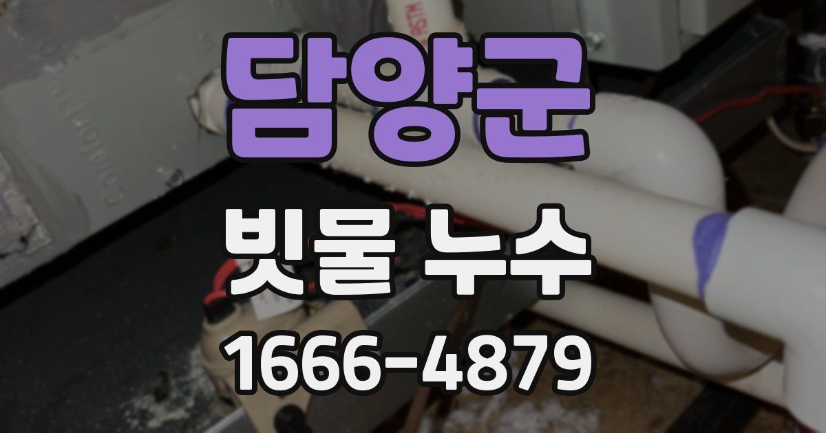 담양군 빗물 누수