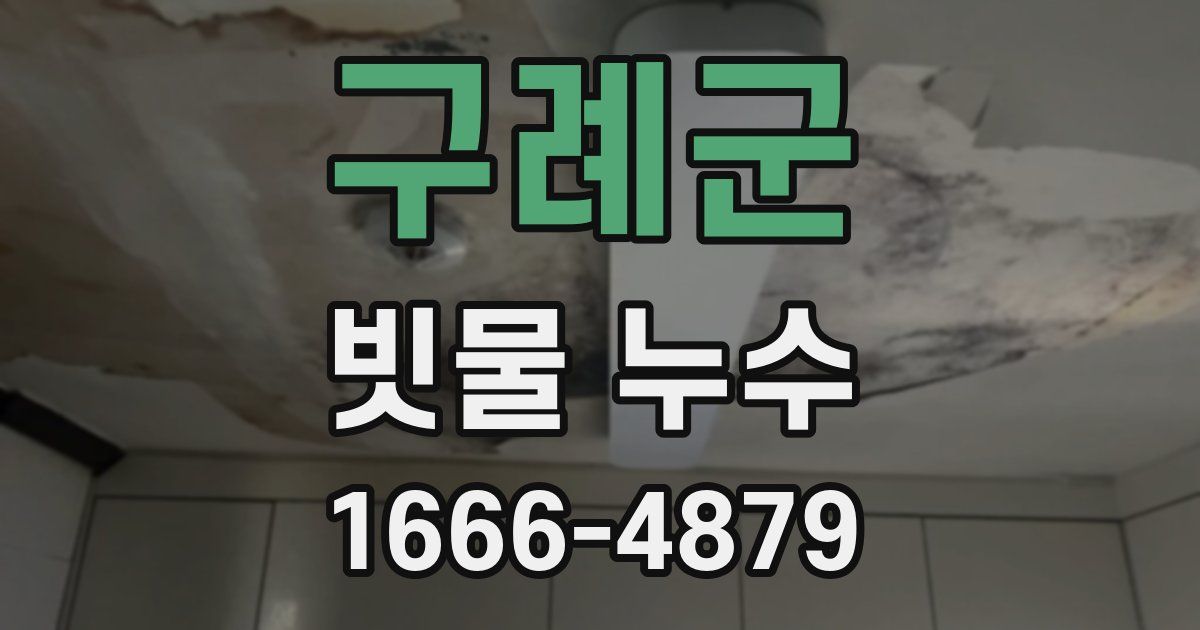 구례군 빗물 누수