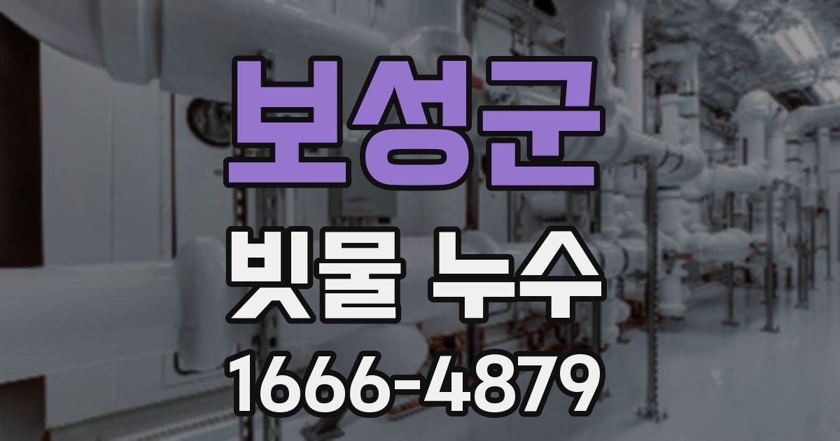 보성군 빗물 누수