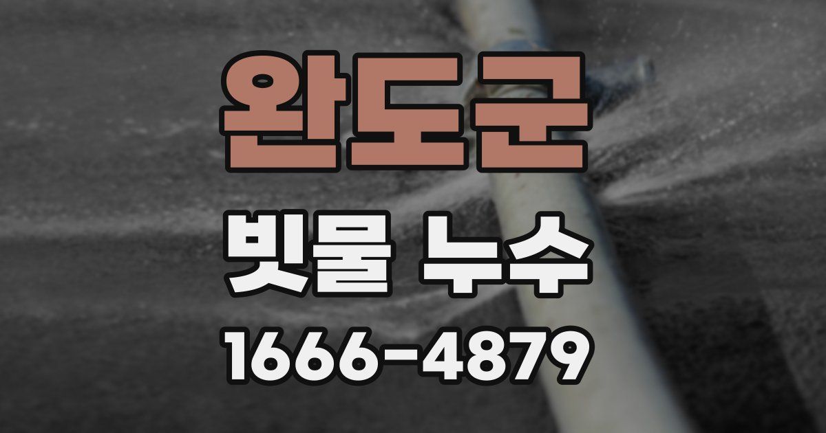완도군 빗물 누수