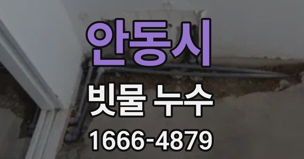 안동시 빗물 누수