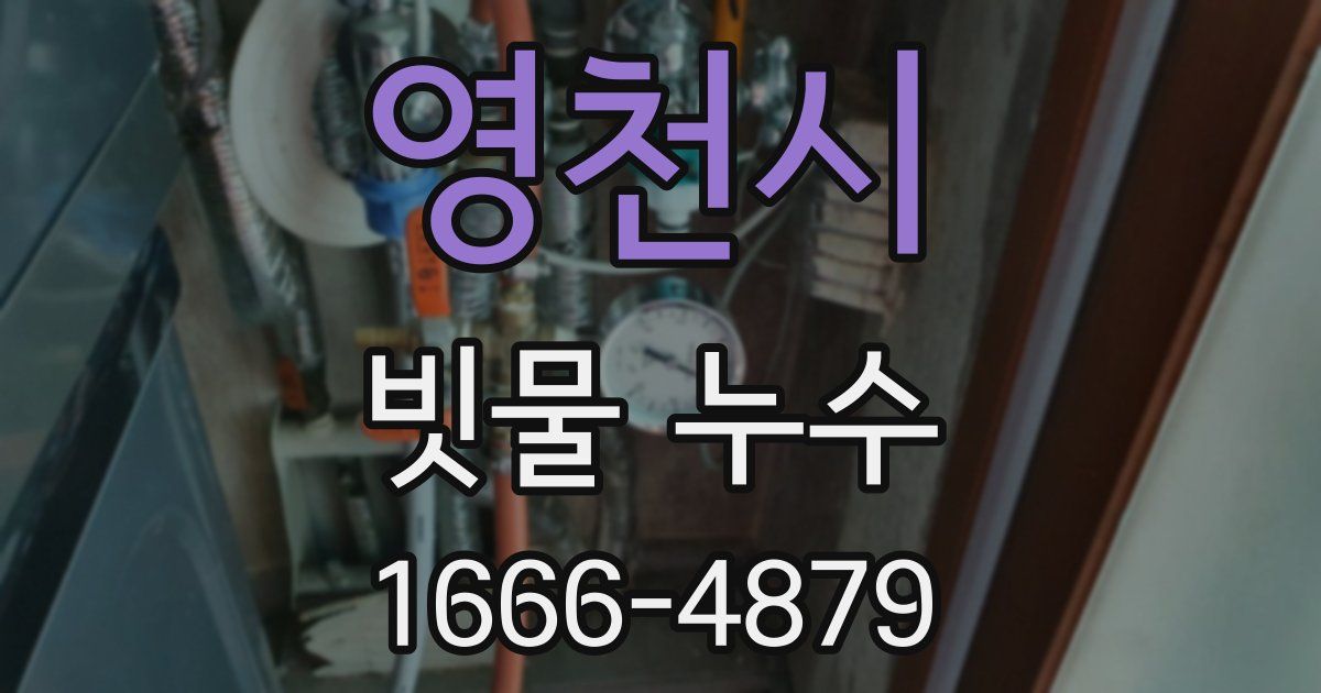 영천시 빗물 누수