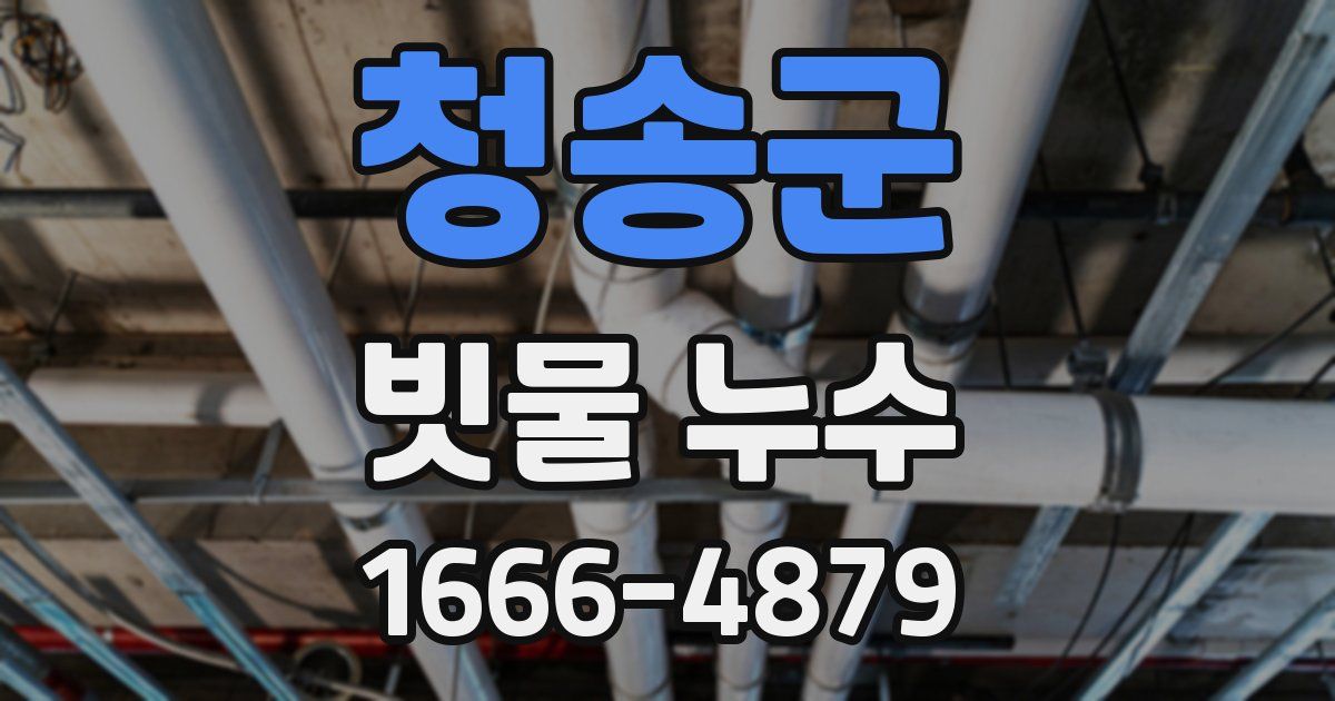 청송군 빗물 누수