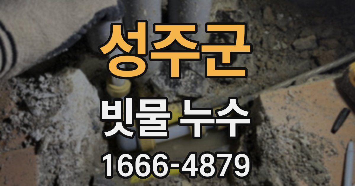 성주군 빗물 누수